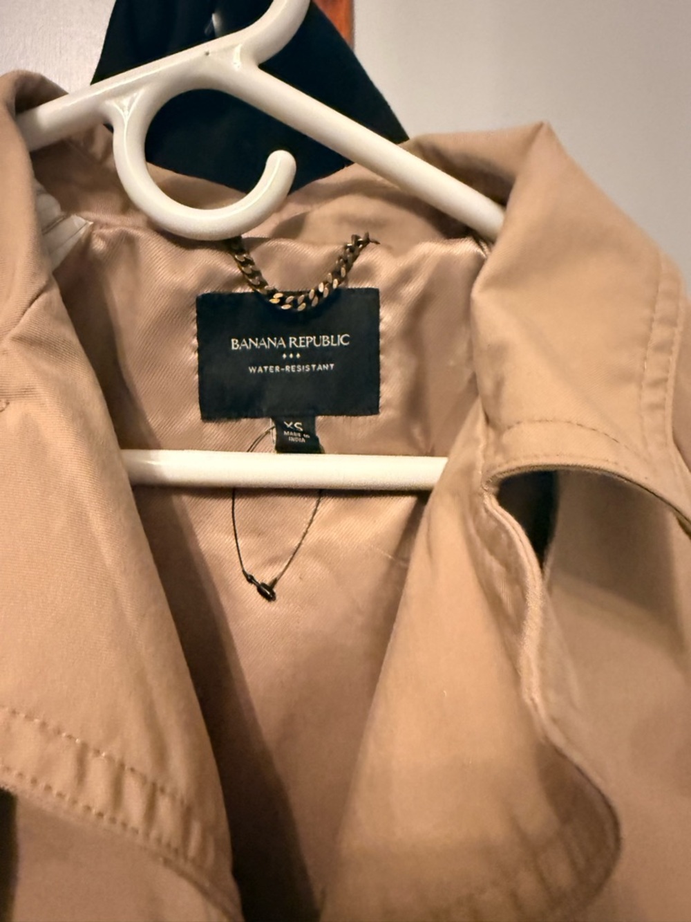 Banana Republic Tan Cropped Trench Coat XS - Picture 8 of 9